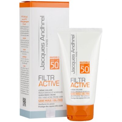 - کرم ضد آفتاب پوست چرب و مستعد آکنه SPF50 (بی رنگ)