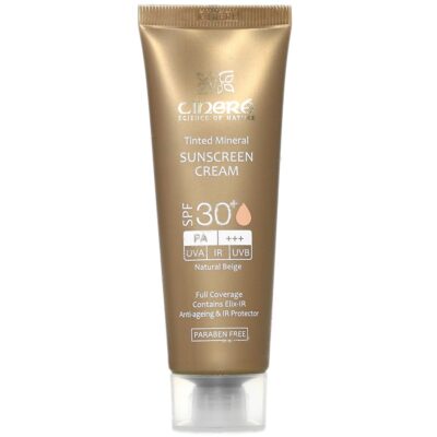 ضد آفتاب پوست حساس - کرم ضد آفتاب مینرال سینره SPF30 بژ طبیعی