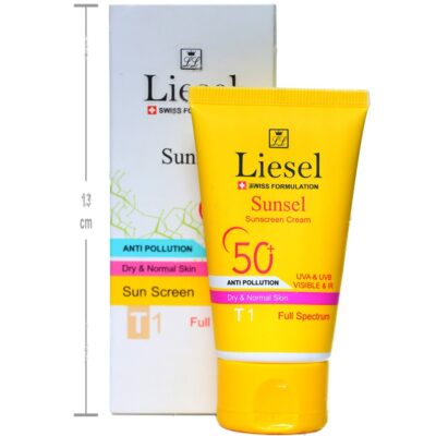 ضد آفتاب سانسل پوست خشک و نرمال +SPF50 بژ روشن T1 - Image 4