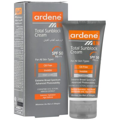 ضد آفتاب انواع پوست - کرم ضد آفتاب آقایان SPF50