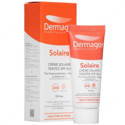 ضد آفتاب پوست چرب - ضد آفتاب رنگی درماگور SPF50