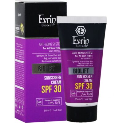ضد آفتاب انواع پوست - کرم ضد آفتاب ضد چروک SPF30 بایولیفت