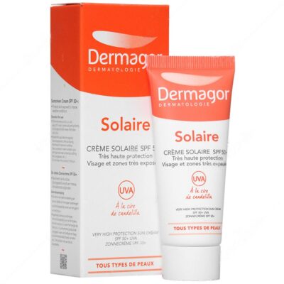 ضد آفتاب انواع پوست - ضد آفتاب بی رنگ درماگور SPF50