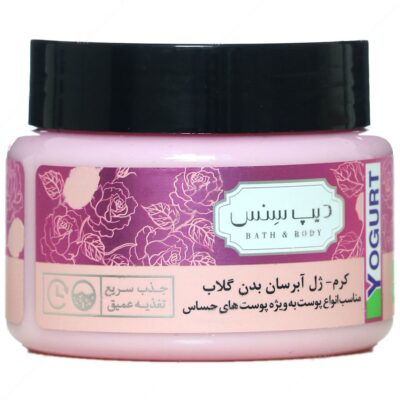 مرطوب کننده پوست حساس - کرم ژل آبرسان بدن گلاب