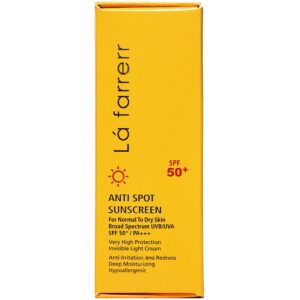 ضد آفتاب پوست خشک - کرم ضد آفتاب ضدلک بی رنگ پوست خشک و معمولی +SPF50