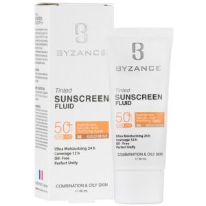 - فلوئید ضد آفتاب رنگی SPF50 پوست چرب (بژ طلایی (30))