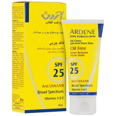 ضد آفتاب پوست چرب - کرم ضد آفتاب فاقد چربی SPF25