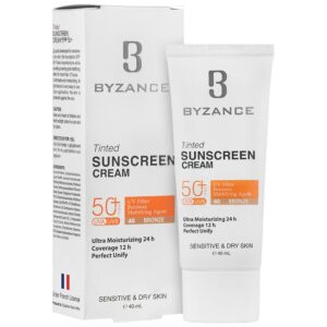 - کرم ضد آفتاب رنگی SPF50 پوست خشک (برنزه (40))