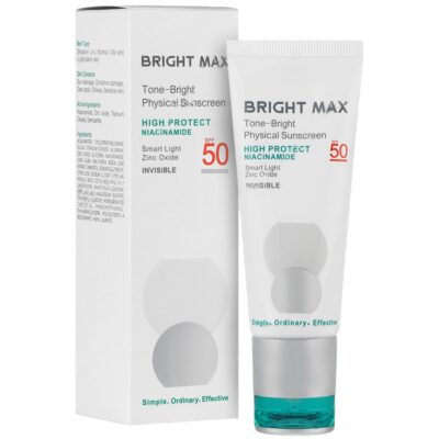 - ضد آفتاب فیزیکال تن برایت SPF50 (بی رنگ)