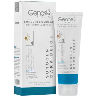 - کرم ضد آفتاب پوست خشک SPF50 سانوژن (بژ تیره)