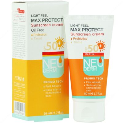 - کرم ضدآفتاب مکس پروتکت SPF50 پوست چرب (رنگی)