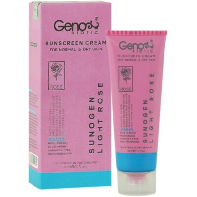 - کرم ضد آفتاب پوست خشک SPF50 سانوژن (رز روشن)