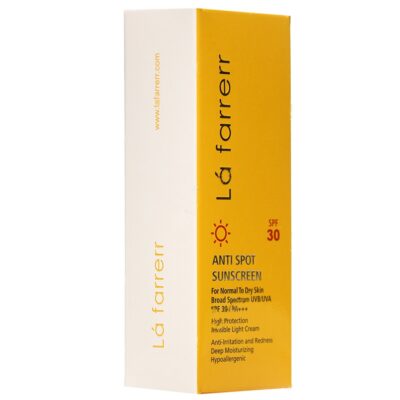 کرم ضد آفتاب و ضدلک بی رنگ پوست های خشک و معمولی SPF30 - Image 3