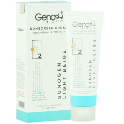 - کرم ضد آفتاب پوست خشک SPF50 سانوژن (بژ روشن (10))