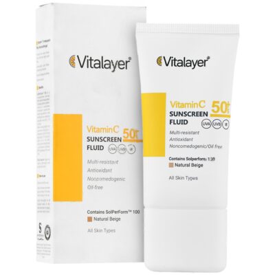 - فلوئید ضد آفتاب ویتامین سی SPF50 (بژ طبیعی)