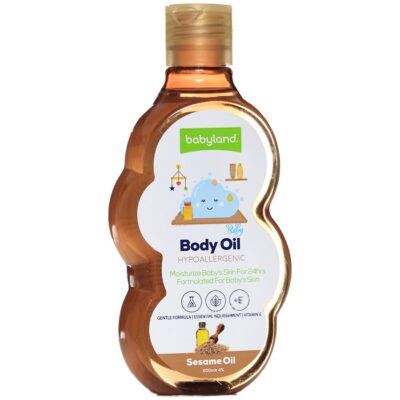 مرطوب کننده پوست کودک - روغن بدن بچه حاوی روغن کنجد و ویتامین ایی